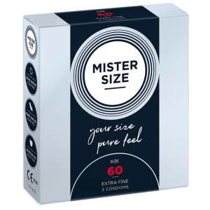 Préservatifs larges MISTER SIZE 60 mm | Boîte de 3