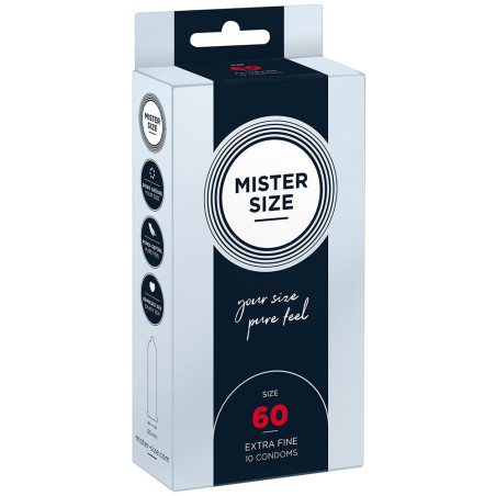 Préservatifs larges MISTER SIZE 60 mm | Boîte de 10