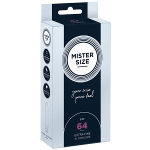Préservatifs larges MISTER SIZE 64 mm | Boîte de 10
