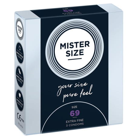 Préservatifs larges MISTER SIZE 69 mm | Boîte de 3