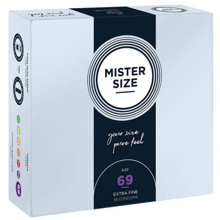 Préservatifs larges MISTER SIZE 69 mm | Boîte de 36