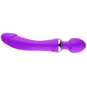 Wand et Vibro DOUBLE END 22cm Violet