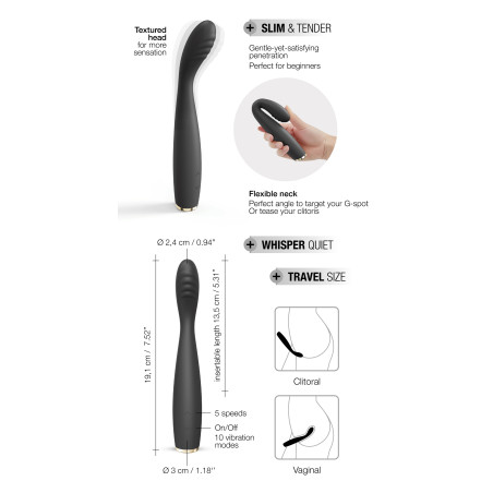 Stimulateur G-SLIM Dorcel 19cm Noir