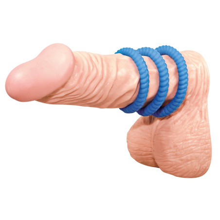 Lot de 3 Cockrings LUST Bleu