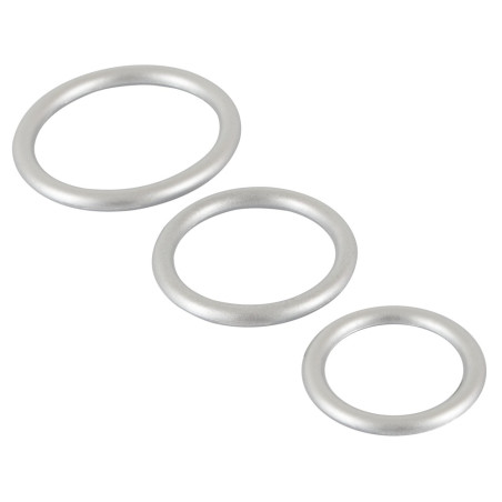 Lot de 3 cockrings Silicone THIN RING Gris