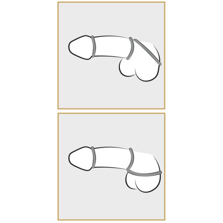 Lot de 3 cockrings Silicone THIN RING Gris