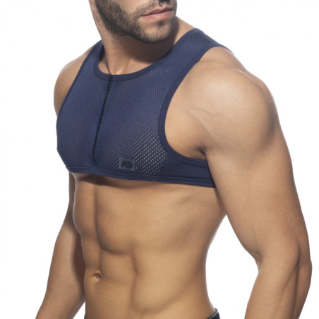 Crop Top MESH-ZIP Marine