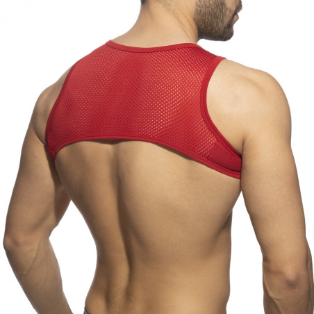 Crop Top MESH-ZIP Rouge