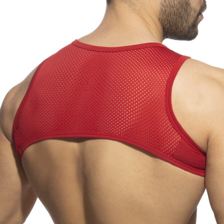 Crop Top MESH-ZIP Rouge