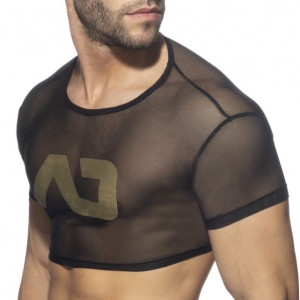 Crop Top AD NET Noir