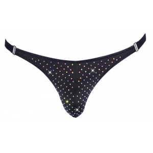 String avec strass brillants ARTEMIS Noir