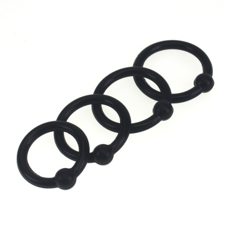 Set de 4 anneaux de gland en silicone