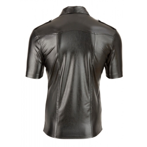 Chemise LEO imitation Cuir Noir
