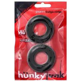 Lot de 2 Cockring Silicone STIFFY Bulge Noirs 2