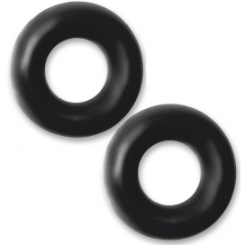 Lot de 2 Cockring Silicone STIFFY Bulge Noirs