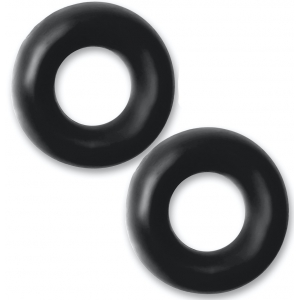 Lot de 2 Cockring Silicone STIFFY Bulge Noirs