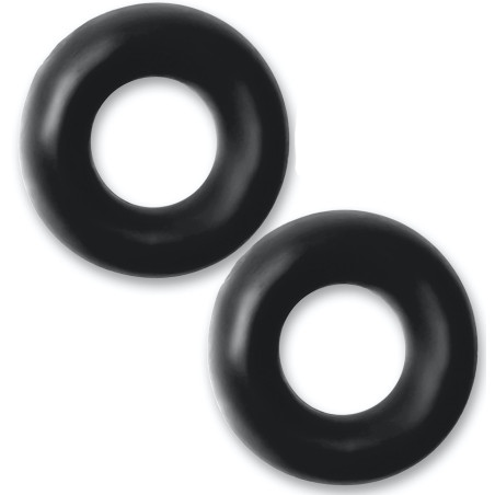 Lot de 2 Cockring Silicone STIFFY Bulge Noirs