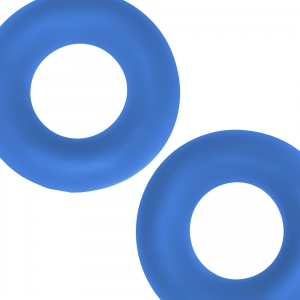 Lot de 2 Cockring Silicone STIFFY Bulge Bleus