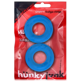 Lot de 2 Cockring Silicone STIFFY Bulge Bleus 2