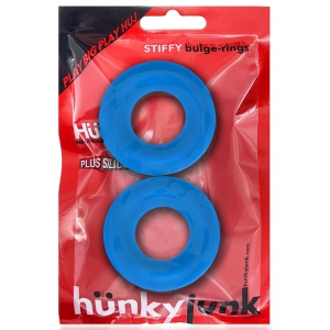 Lot de 2 Cockring Silicone STIFFY Bulge Bleus