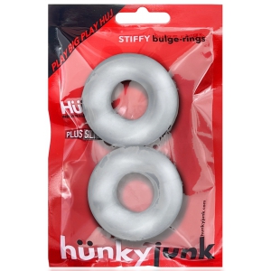 Lot de 2 Cockrings Silicone STIFFY Bulge Transparents
