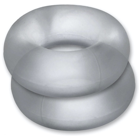Lot de 2 Cockrings Silicone STIFFY Bulge Transparents