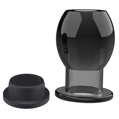 Plug Tunnel avec Bouchon Hollow Stop Noir