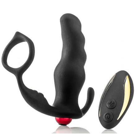 Cockring et Plug Vibrant INTENSE VIBRATION 10 x 3.8cm