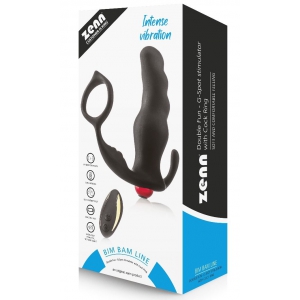 Cockring et Plug Vibrant INTENSE VIBRATION 10 x 3.8cm