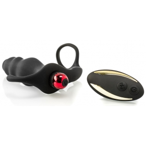 Cockring et Plug Vibrant INTENSE VIBRATION 10 x 3.8cm