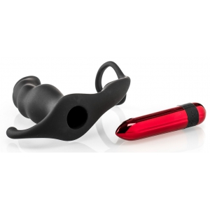 Cockring et Plug Vibrant INTENSE VIBRATION 10 x 3.8cm