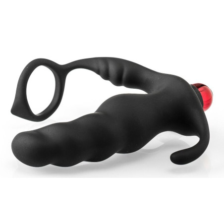 Cockring et Plug Vibrant INTENSE VIBRATION 10 x 3.8cm