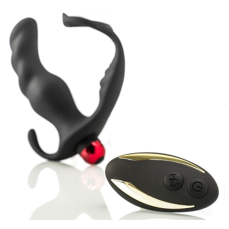 Cockring et Plug Vibrant INTENSE VIBRATION 10 x 3.8cm