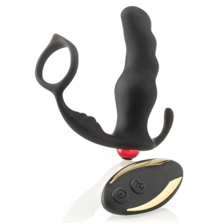 Cockring et Plug Vibrant INTENSE VIBRATION 10 x 3.8cm