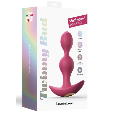 Plug vibrant TWINNY BUD 10.5 x 3cm Rose