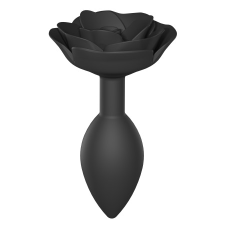 Plug anal Bijou OPEN ROSES L 9 x 3.8cm Noir