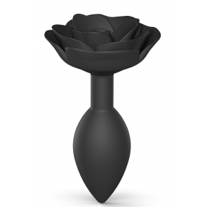 Plug anal Bijou OPEN ROSES L 9 x 3.8cm Noir