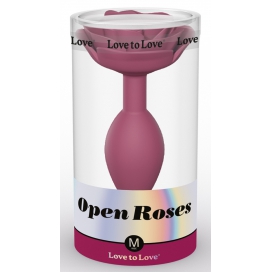 Plug anal Bijou OPEN ROSES M 8 x 3.3cm Rose 2