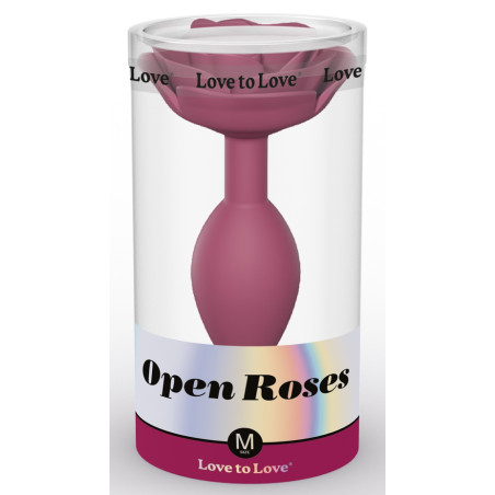 Plug anal Bijou OPEN ROSES M 8 x 3.3cm Rose