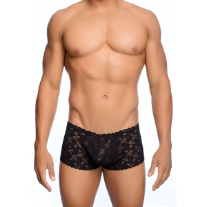 Boxer sexy Dentelle LACE MoB Noir