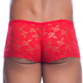 Boxer sexy Dentelle LACE MoB Rouge 2