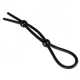 Cockring ajustable noir avec 2 boules de serrage 2