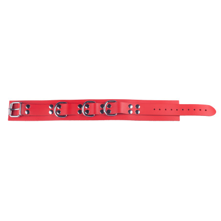 Collier en cuir ULTRA Rouge