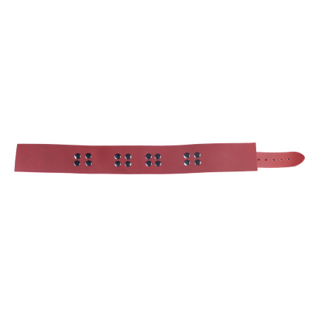 Collier en cuir ULTRA Rouge