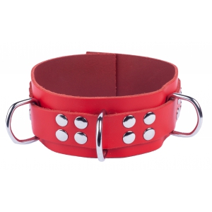 Collier en cuir ULTRA Rouge