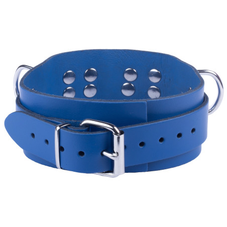 Collier en cuir ULTRA Bleu