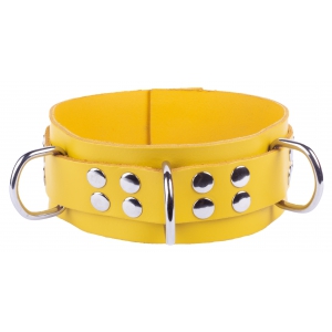 Collier en cuir ULTRA Jaune