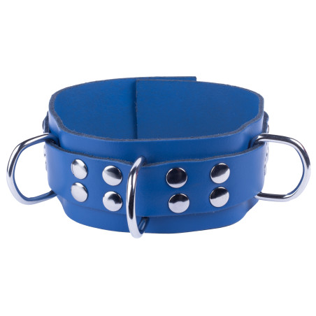 Collier en cuir ULTRA Bleu