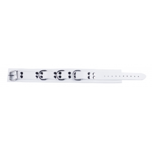 Collier en cuir ULTRA Blanc