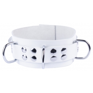Collier en cuir ULTRA Blanc